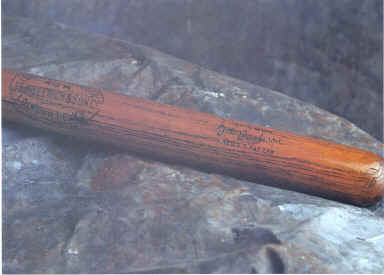 Joe Jackson's bat - click for full view